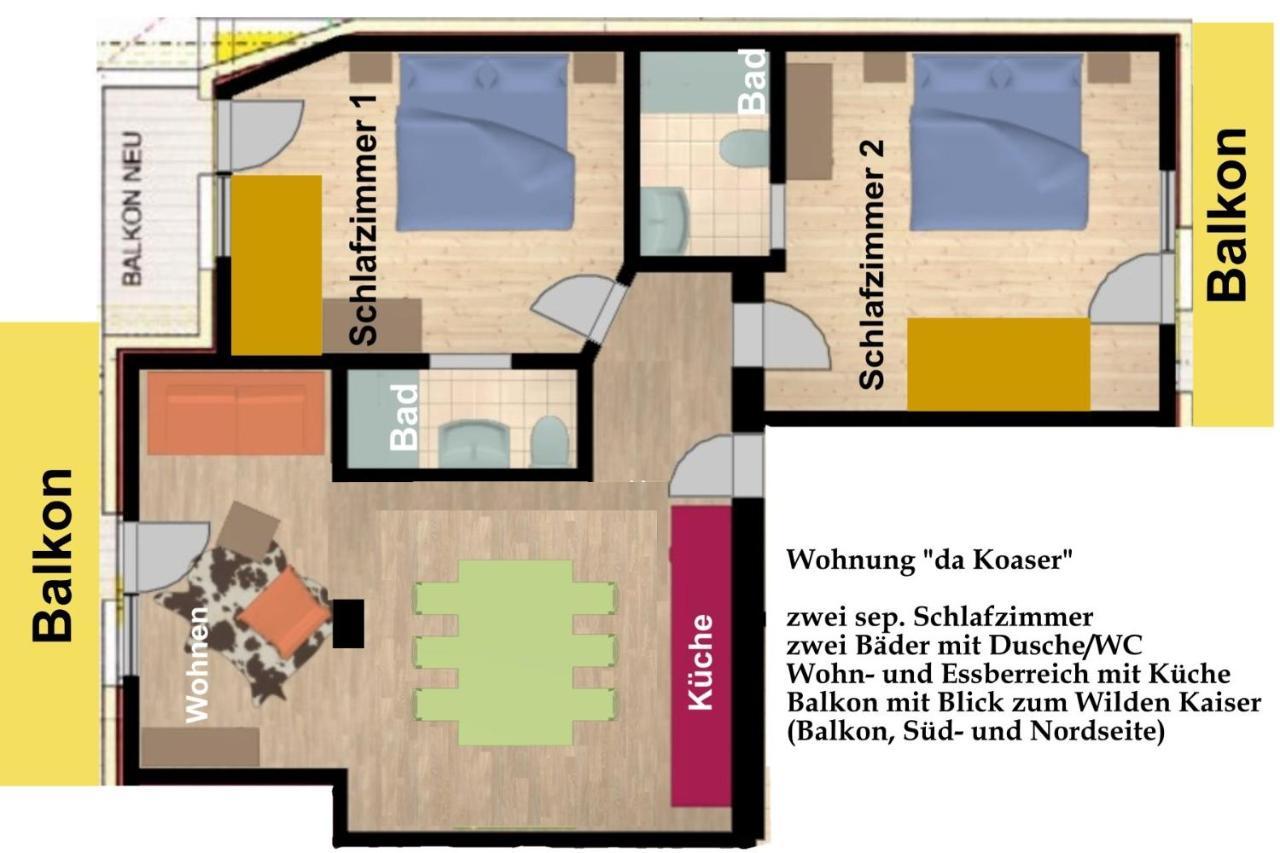Kaiserapart Ellmau Zentrum Buitenkant foto